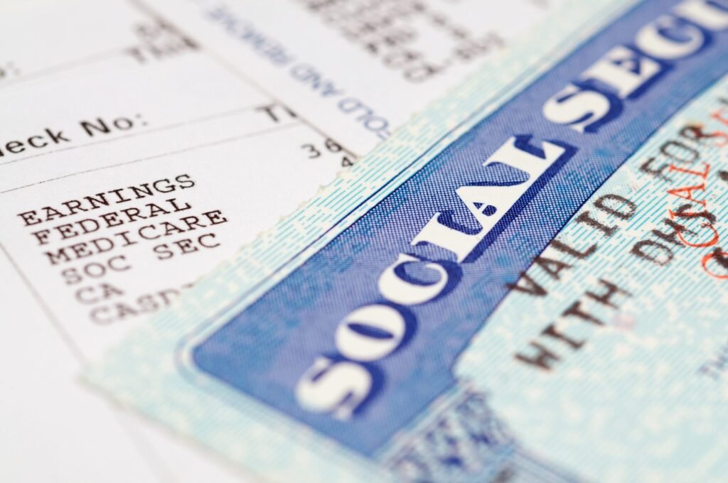 Social Security cards with statements
